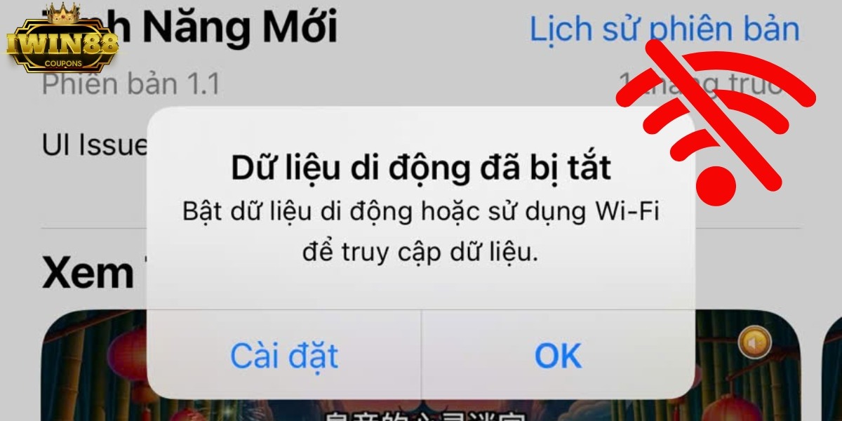 Lỗi kết nối Internet khi tải iWin