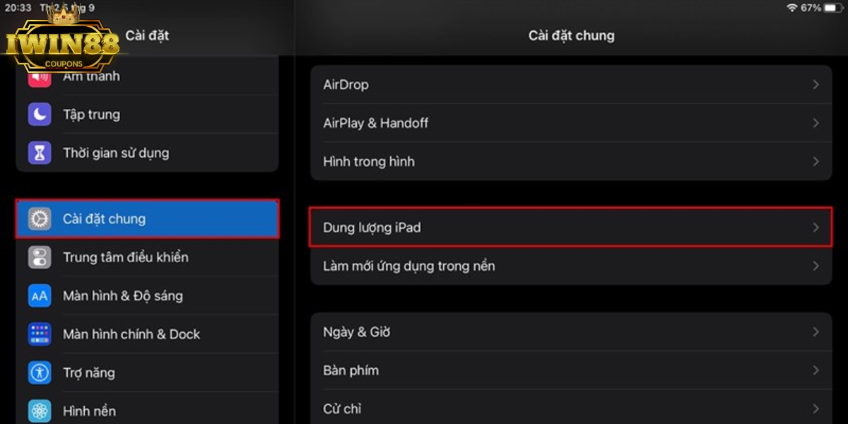 Giải phóng dung lượng iPad